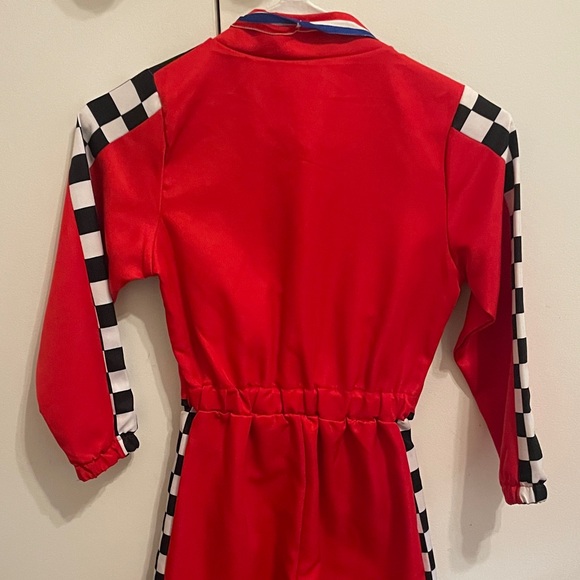 Kids Red Racing Costume with Cap - Picture 7 of 8